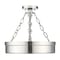 Z-Lite Anders Semi Flush Mount, 1-Light, 15 In.W x 13.75 In.H, Polished Nickel/marbling 1944SF15-PN-LED - alternate 6